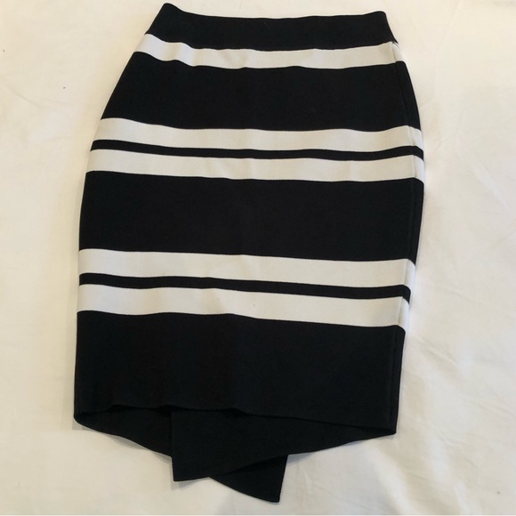 A.L.C. Campbell Striped Skirt Black White Size S - Picture 4 of 14